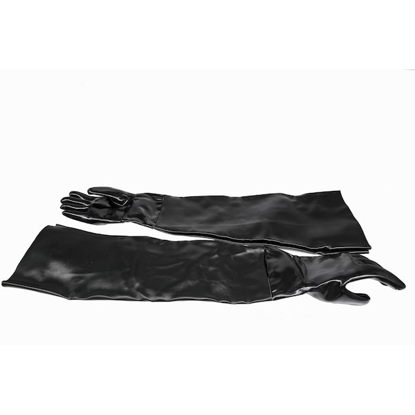 American Hawk Industrial 33" Cotton Lined Rubber Sandblasting Gloves 9" opening, PR 3054 - main